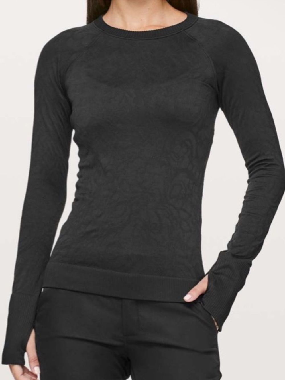 Lululemon Rest Less Pullover Floral Grey Size 6